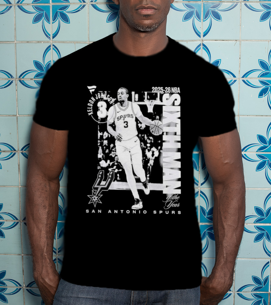 Keldon Johnson 2025 26 Sixth Man San Antonio Spurs NBA Legacy T-Shirt