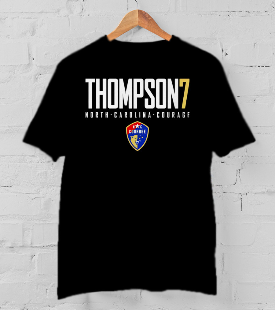 THOMPSON 7 North Carolina Courage NWSL Player Fan Gear T-Shirt