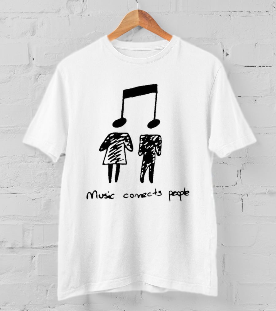 Music Connects People Doodle With Note T-Shirt