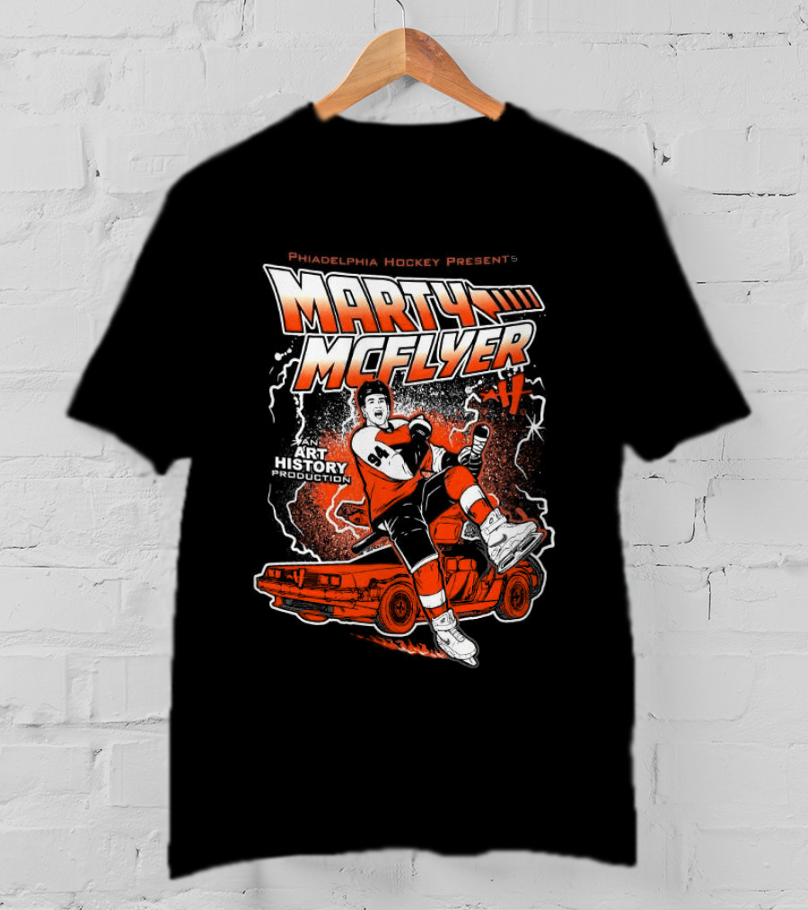 <strong>Philadelphia Flyers Marty McFlyer NHL Back To The Future Parody</strong> T-Shirt