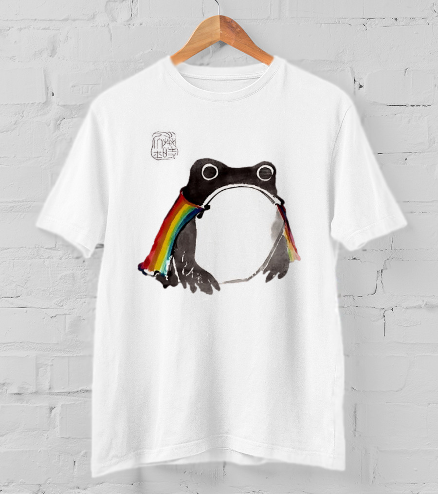 Pride Frog Rainbow Cloak Cheerful Vibe T-Shirt