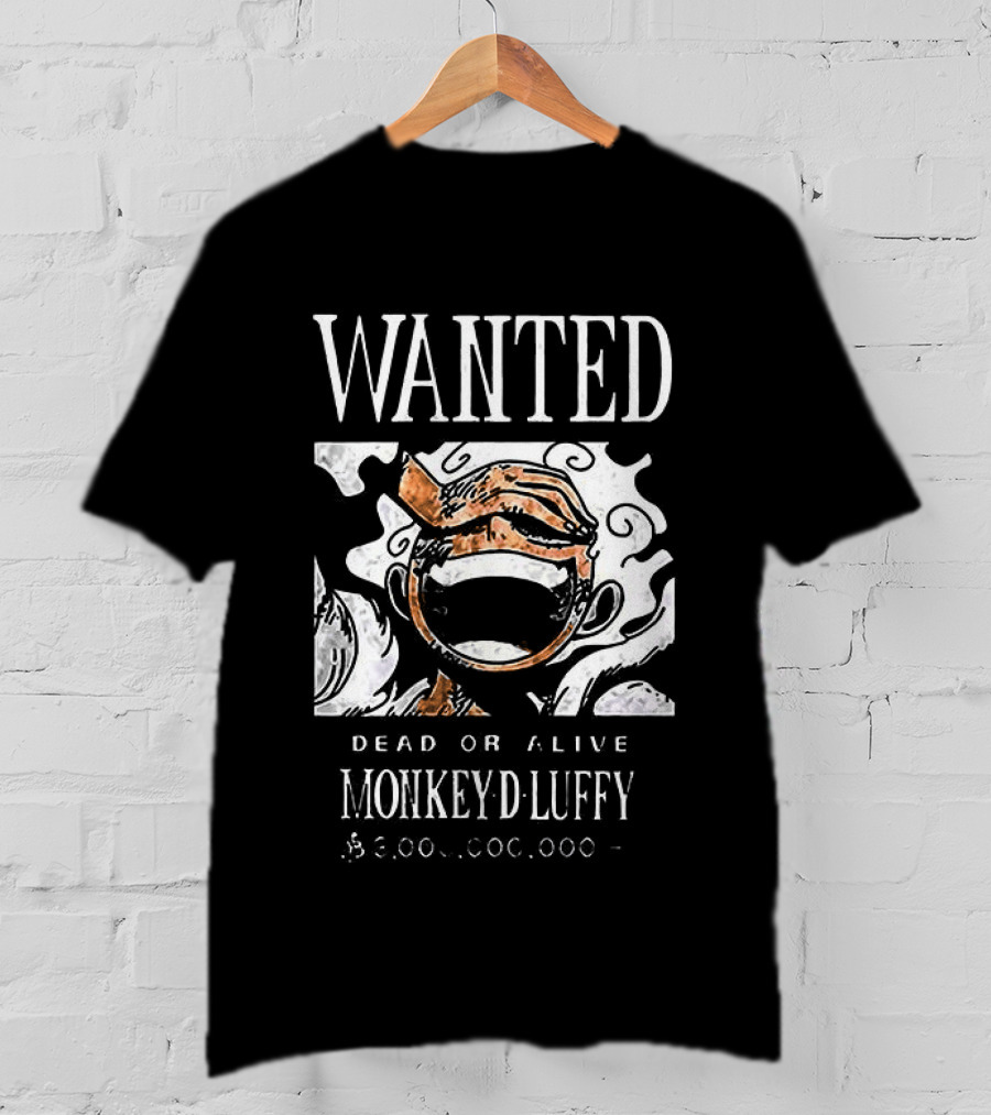 Wanted Monkey D Luffy Dead Or Alive $1.5 Billion Bounty One Piece T-Shirt