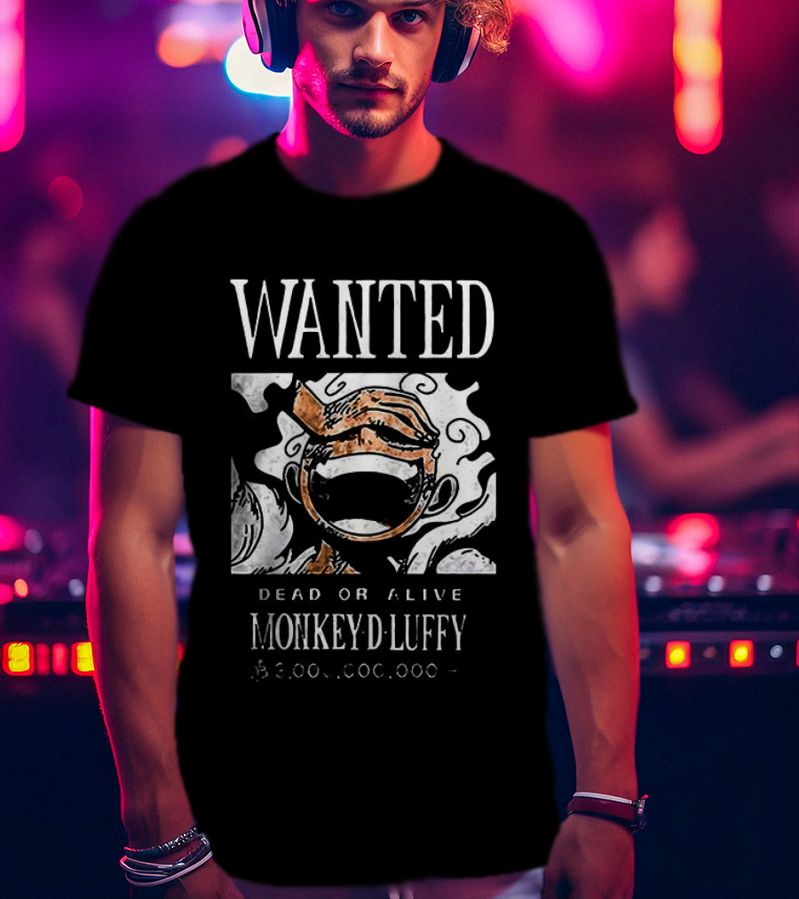Wanted Monkey D Luffy Dead Or Alive $1.5 Billion Bounty One Piece T-Shirt