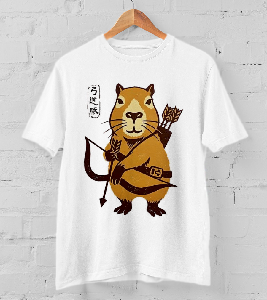 Capybara Archer Target Chill Classical Japanese T-Shirt