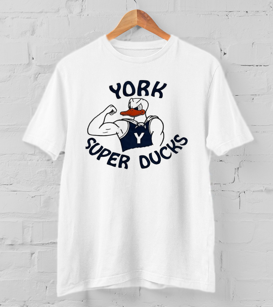 York Super Ducks Flexing Mascot Y T-Shirt