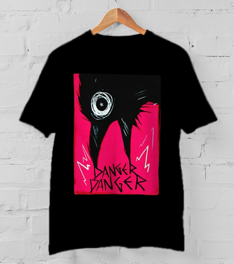 Danger Danger Eerie Eye Dark Pink Lightning T-Shirt