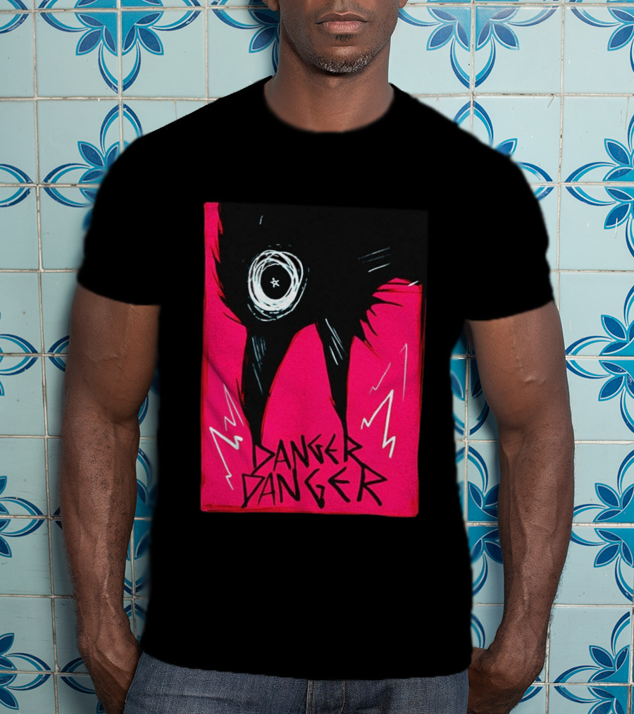Danger Danger Eerie Eye Dark Pink Lightning T-Shirt