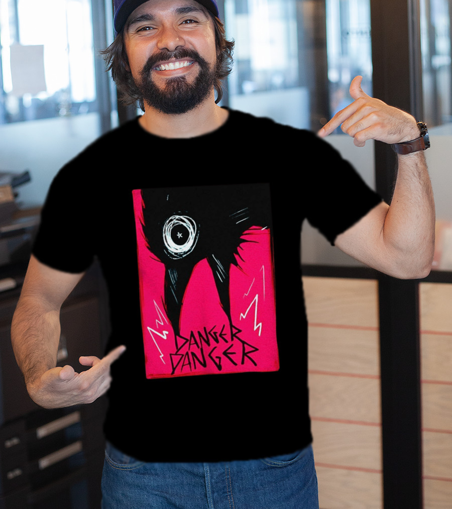 Danger Danger Eerie Eye Dark Pink Lightning T-Shirt
