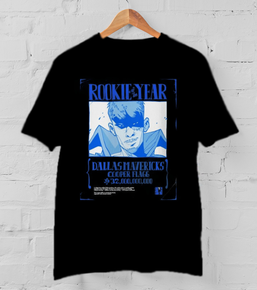 Rookie Of The Year Dallas Mavericks Cooper Flagg Basketball Fan T-Shirt