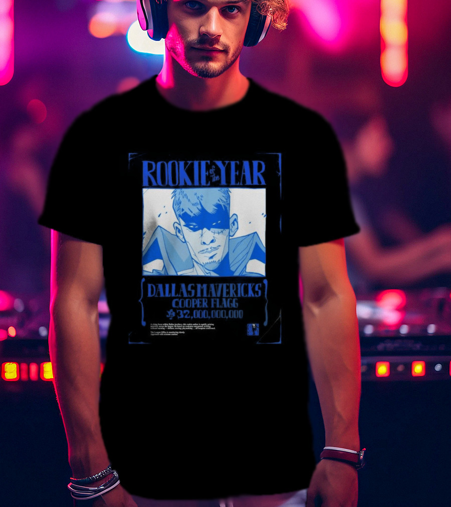 Rookie Of The Year Dallas Mavericks Cooper Flagg Basketball Fan T-Shirt