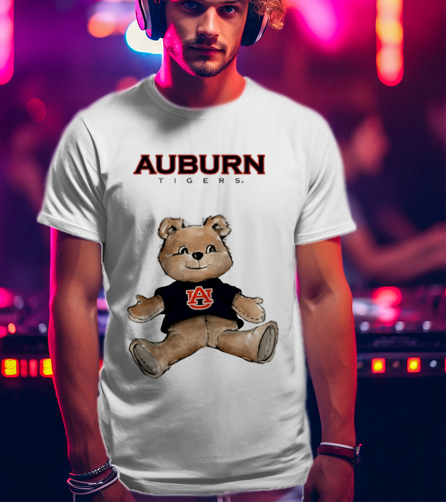 Auburn Tigers Teddy Bear AU Classic Cartoon T-Shirt