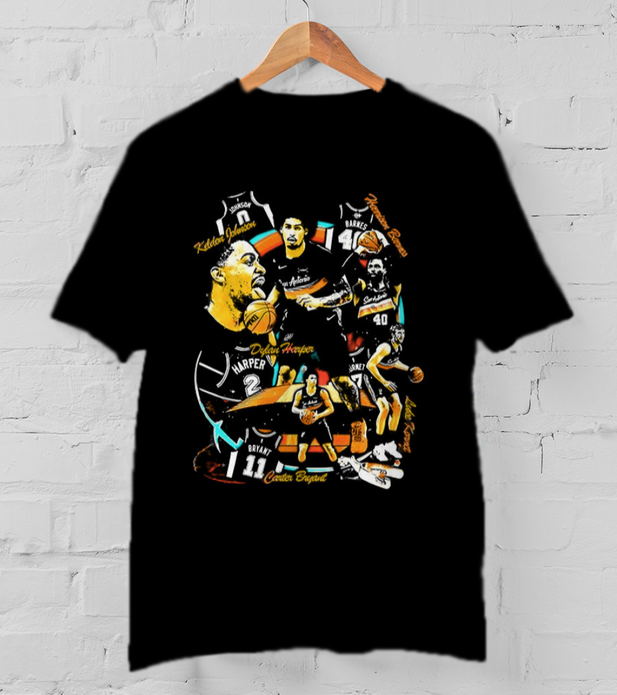 San Antonio Spurs NBA Victor Wembanyama Team Basketball Number T-Shirt