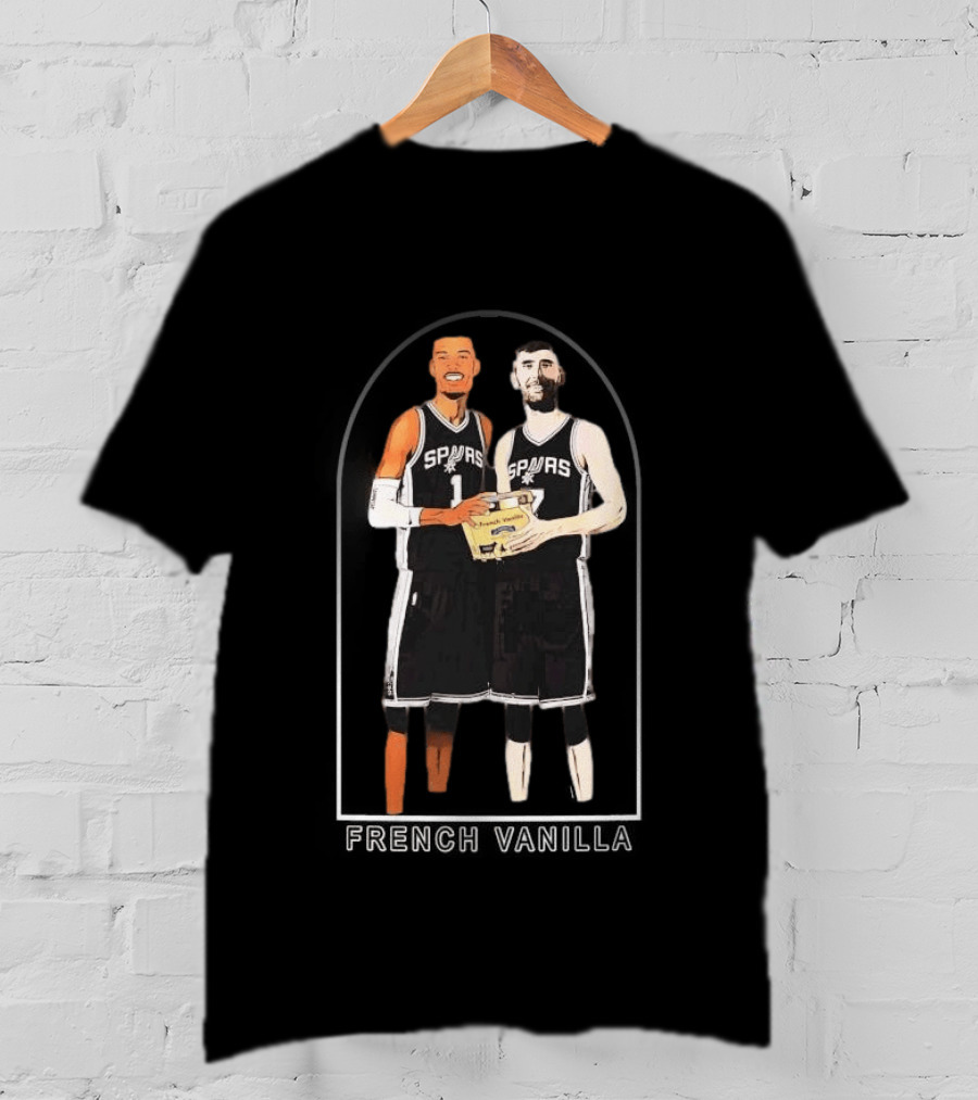 Spurs Duo French Vanilla Victor Wembanyama Luke Kornet Collaboration T-Shirt
