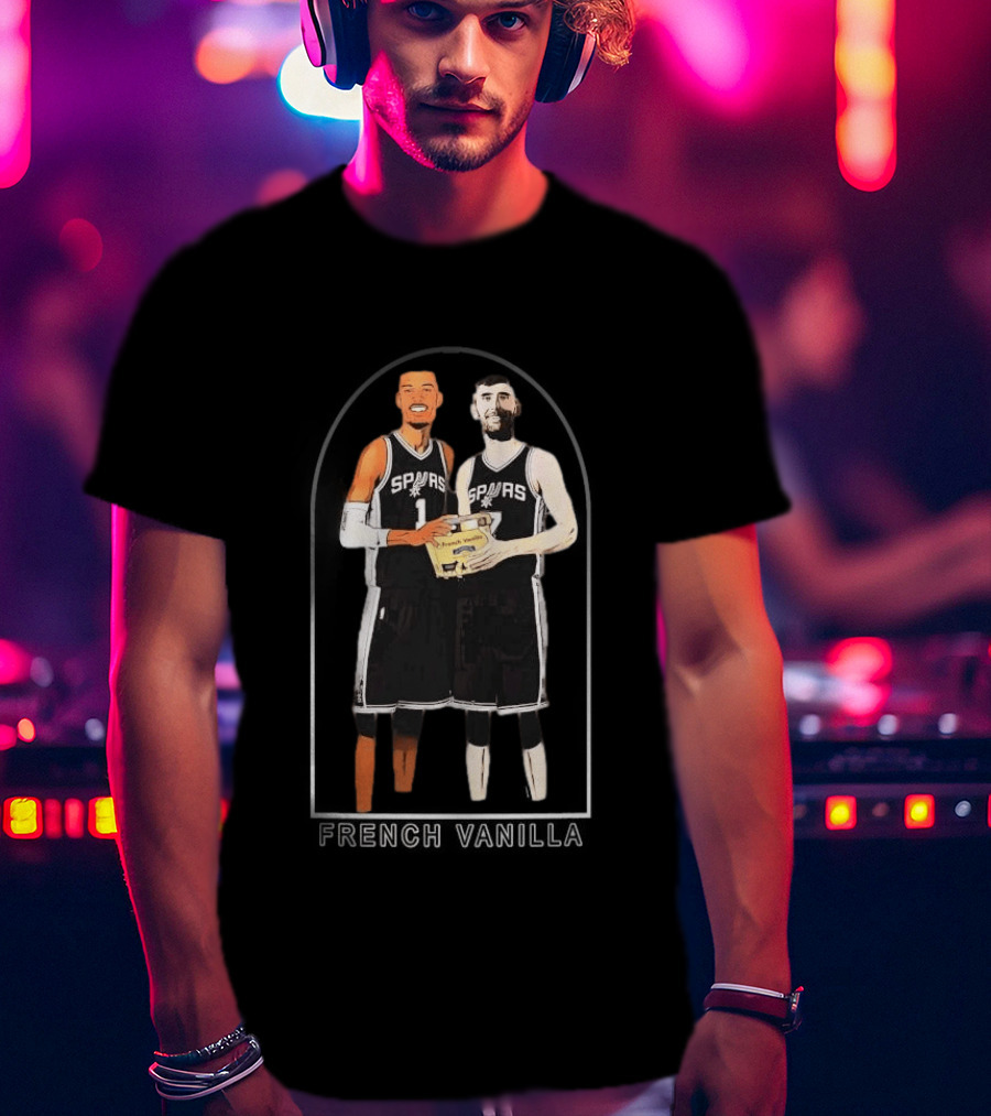 Spurs Duo French Vanilla Victor Wembanyama Luke Kornet Collaboration T-Shirt