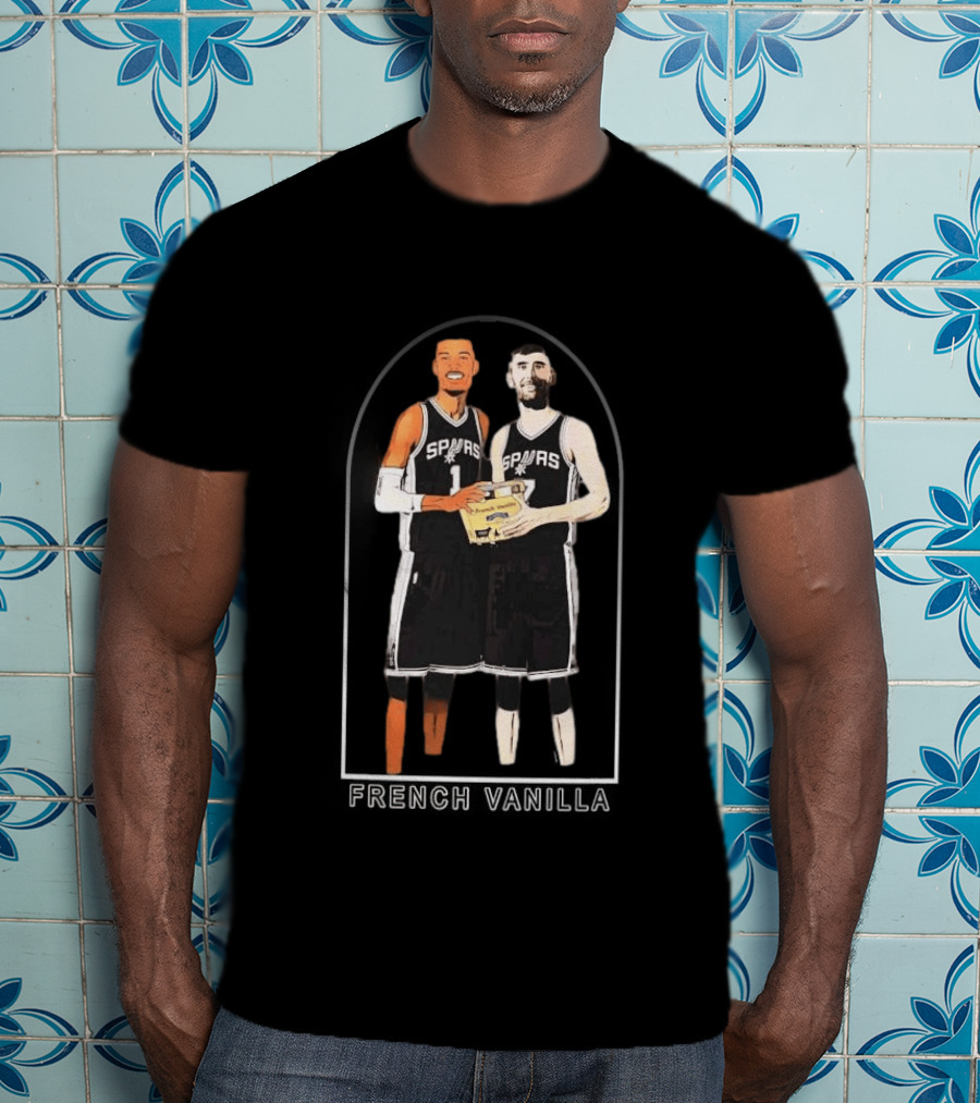 Spurs Duo French Vanilla Victor Wembanyama Luke Kornet Collaboration T-Shirt