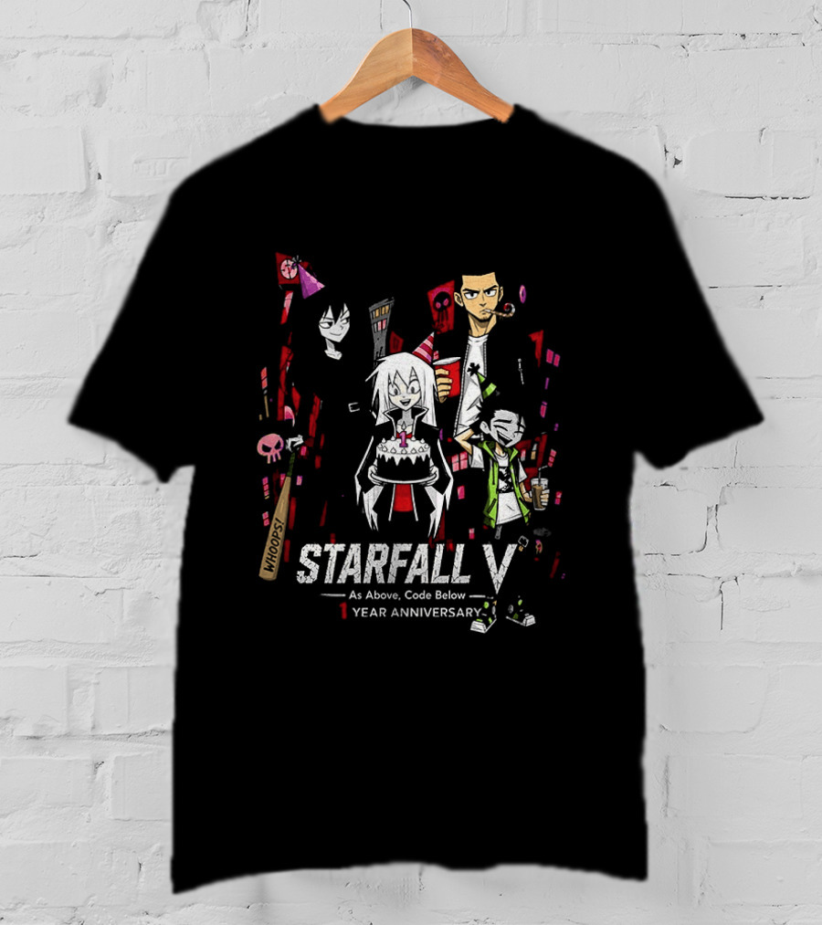 STARFALL V As Above Code Below 1 Year Anniversary Celebration T-Shirt