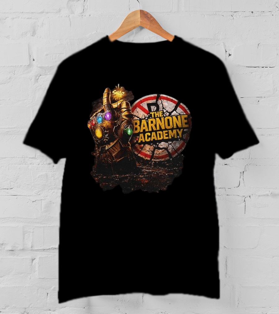 Thanos Snap Infinity Gauntlet Barnone Academy Avengers Marvel T-Shirt