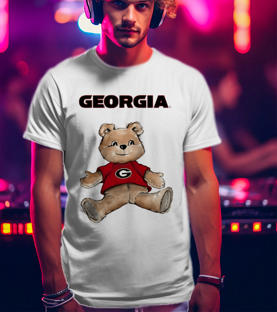 Georgia Bulldogs Teddy Bear With G Logo Classic Cartoon T-Shirt