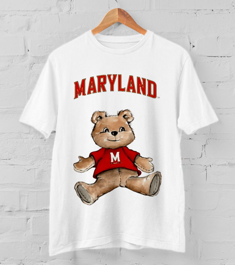 Maryland Terrapins Teddy Bear Cartoon M Sweater T-Shirt