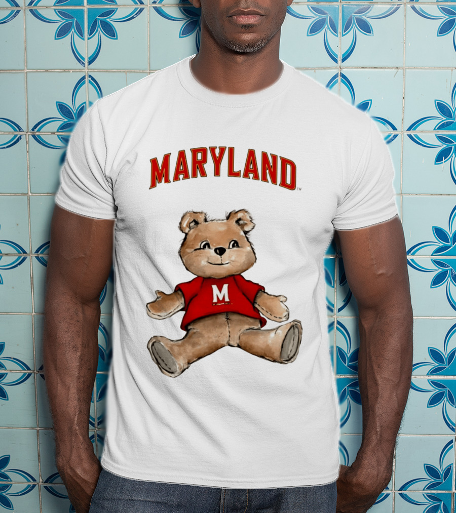 Maryland Terrapins Teddy Bear Cartoon M Sweater T-Shirt