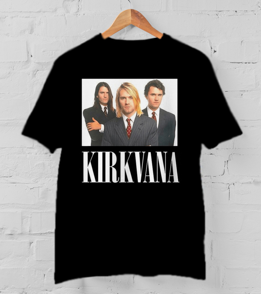 Kirkvana Charlie Kirk Nirvana Band Suits Image T-Shirt