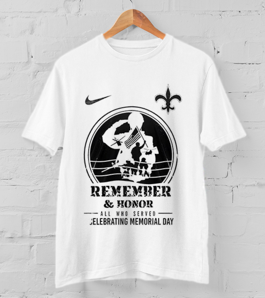 New Orleans Saints Nike Remember And Honor We Owe Them All Memorial Day T-Shirt