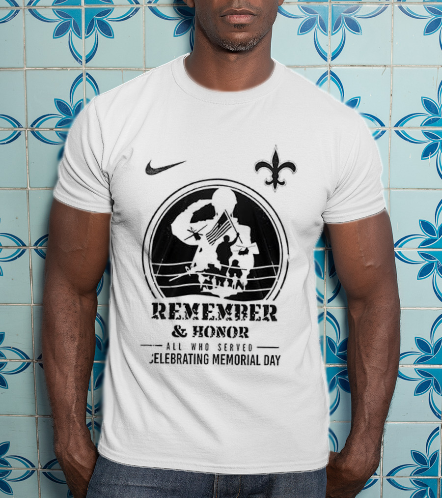New Orleans Saints Nike Remember And Honor We Owe Them All Memorial Day T-Shirt
