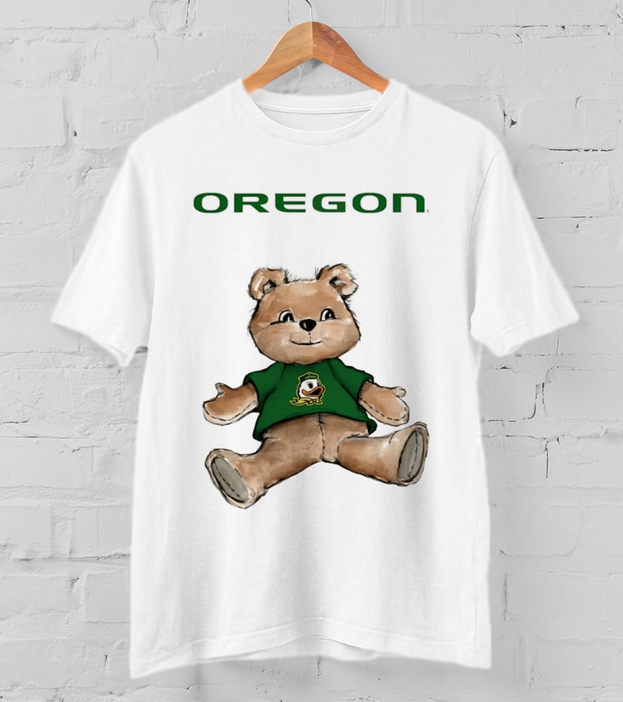 Oregon Ducks Teddy Bear Cartoon T-Shirt