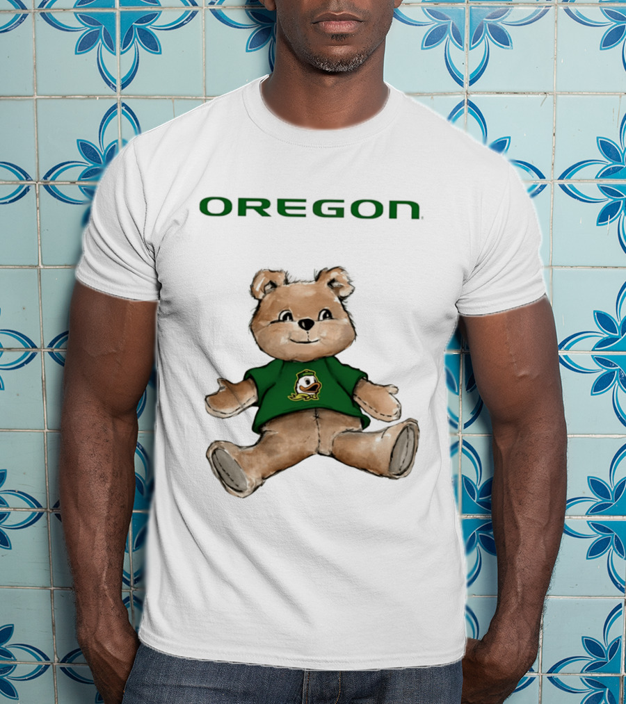 Oregon Ducks Teddy Bear Cartoon T-Shirt