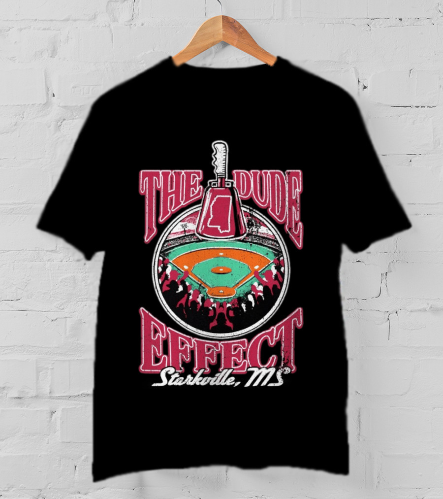 Mississippi State Bulldogs The Dude Effect Starkville MS Baseball Stadium Scene T-Shirt