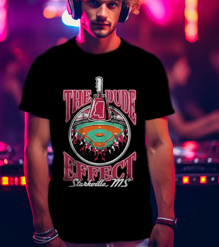Mississippi State Bulldogs The Dude Effect Starkville MS Baseball Stadium Scene T-Shirt