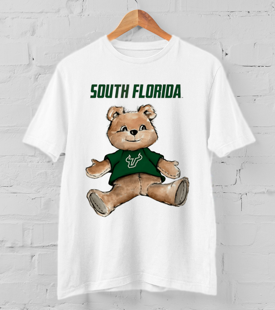 South Florida Bulls Teddy Bear Cartoon T-Shirt