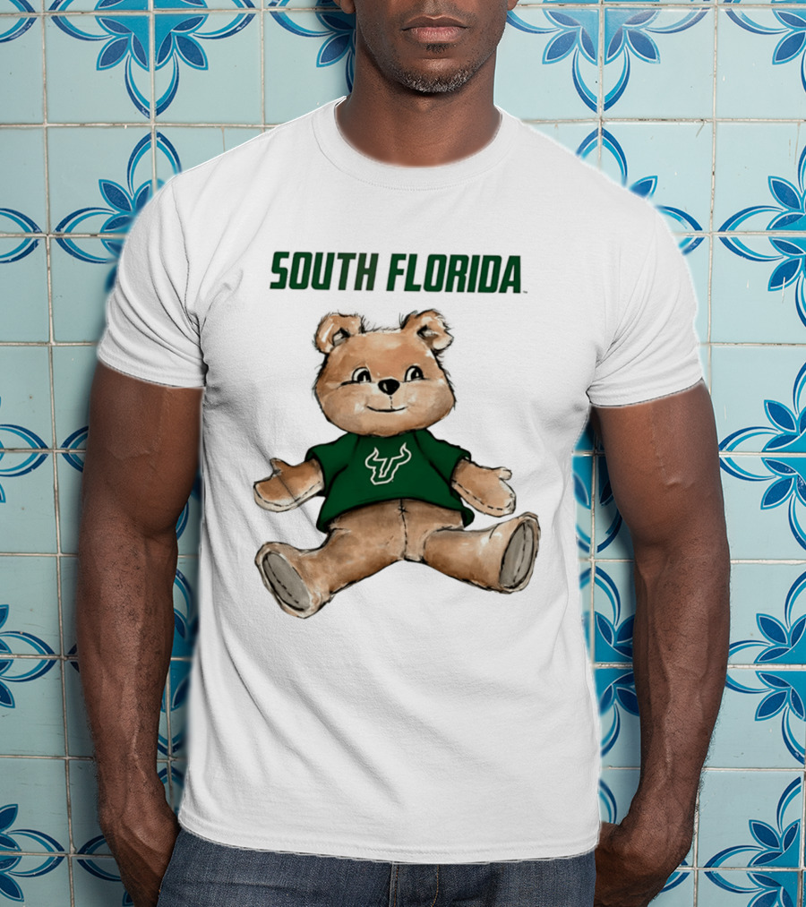South Florida Bulls Teddy Bear Cartoon T-Shirt