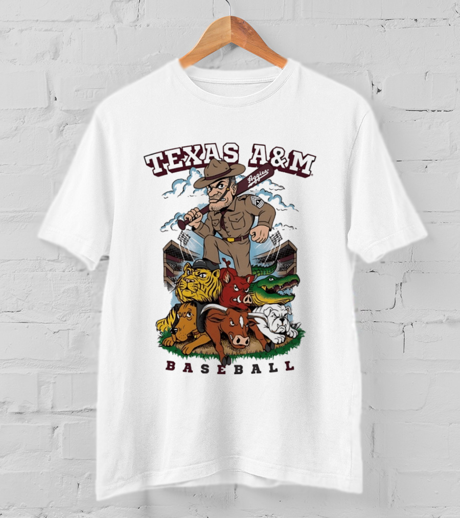 Texas A&M Sarge Baseball Rivalry Mascots T-Shirt