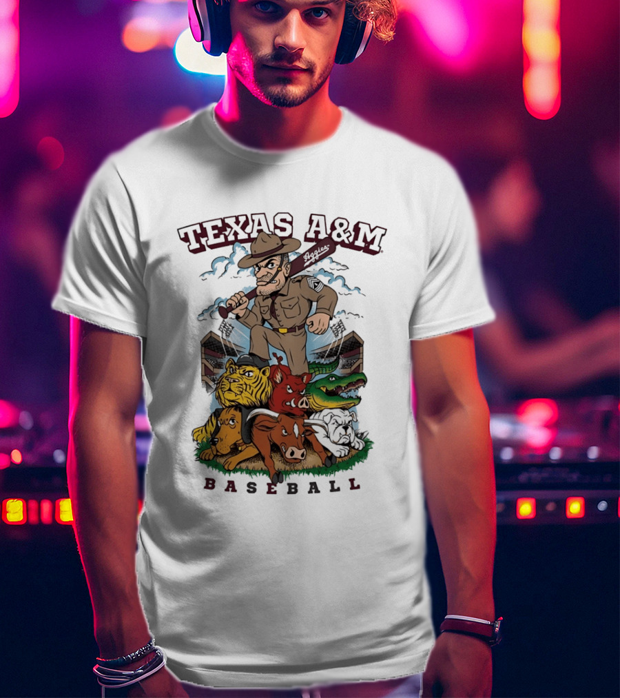 Texas A&M Sarge Baseball Rivalry Mascots T-Shirt