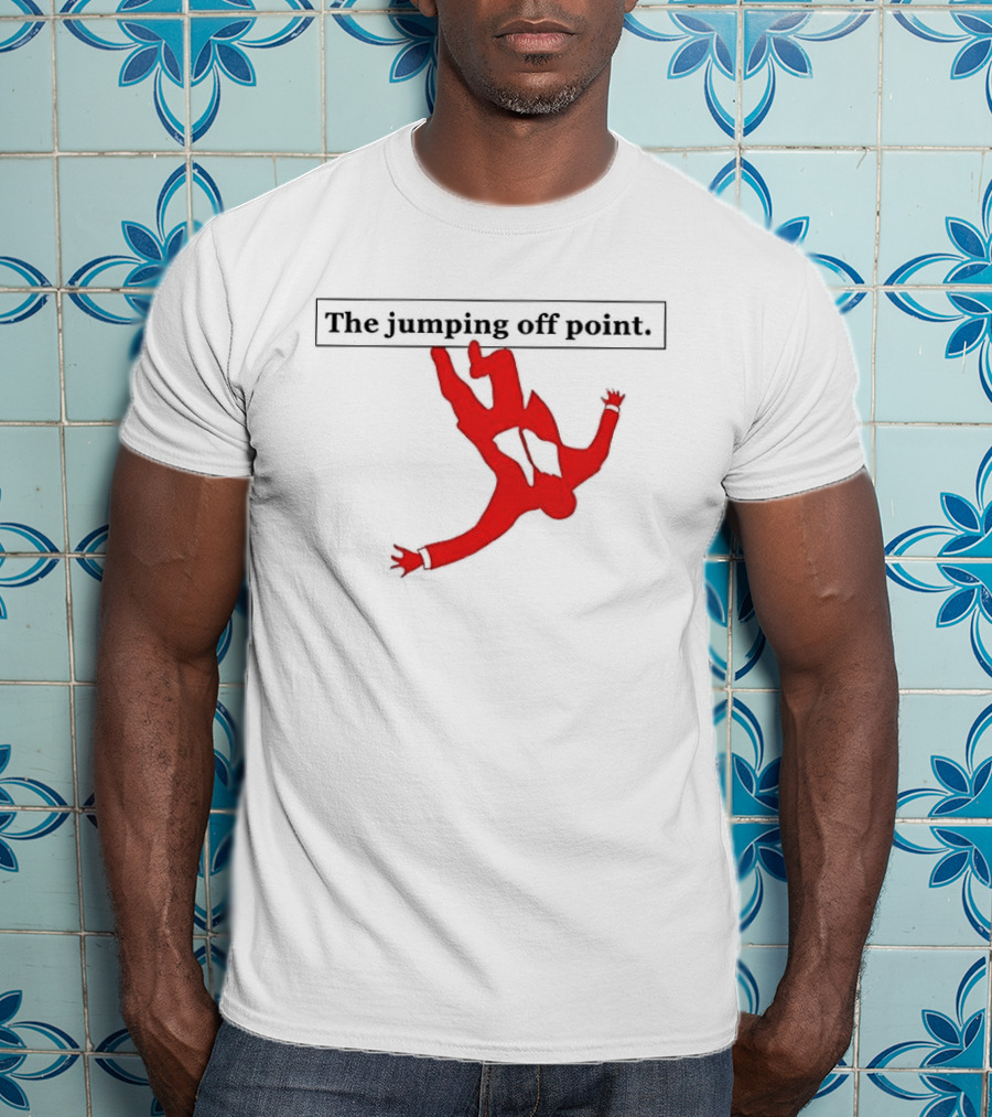The Jumping Off Point Red Silhouette Skydiver T-Shirt