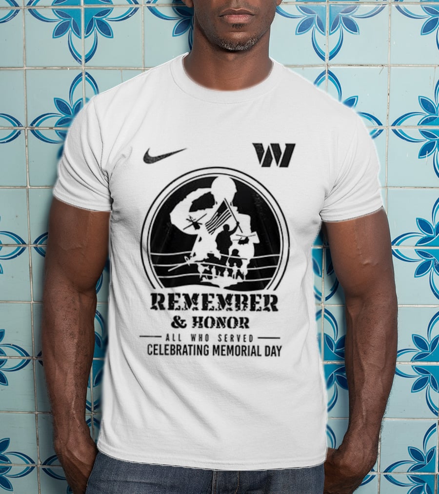 Nike Washington Commanders Remember And Honor All Gave Some Celebrating Memorial Day T-Shirt