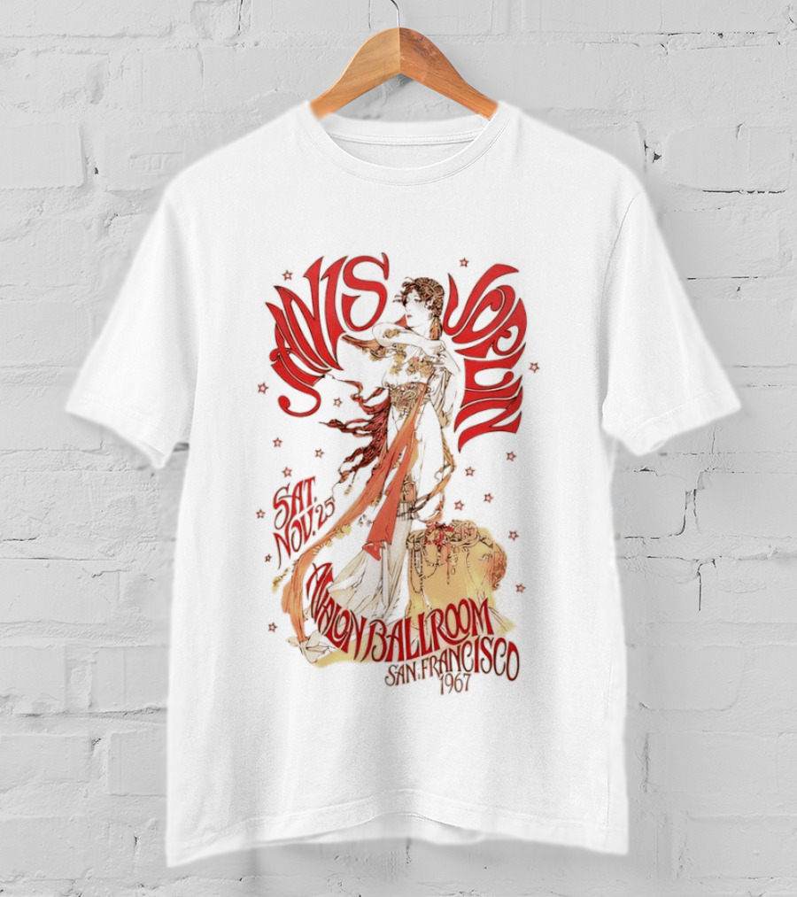 Janis Joplin 1967 Avalon Ballroom San Francisco Concert Psychedelic T-Shirt