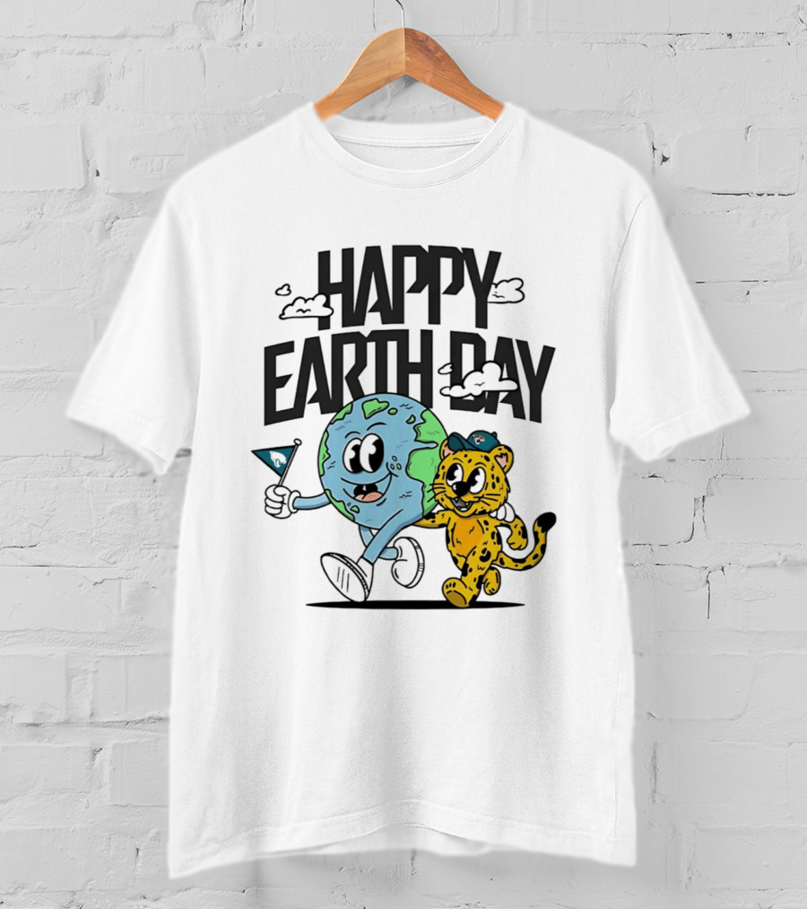 Jacksonville Jaguars Happy Earth Day Celebration With Earth And Jaguar T-Shirt