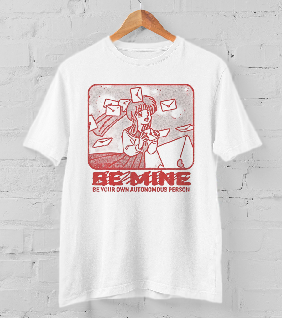 Kagome Higurashi Be Mine Be Your Own Autonomous Person With Floating Envelopes T-Shirt