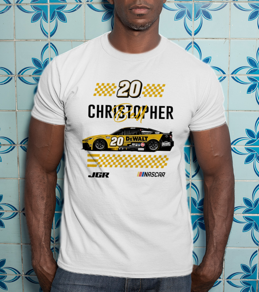 Christopher Bell 20 Dewalt Nascar Autographed JGR Racing T-Shirt
