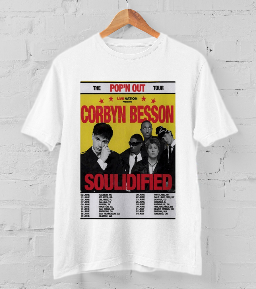 Live Nation Presents Corbyn Besson The Pop'n Out Tour 2026 Soulidified T-Shirt