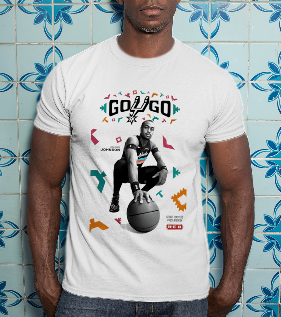 Keldon Johnson San Antonio Spurs Go Go Player Spurs Players Presented By HEB T-Shirt