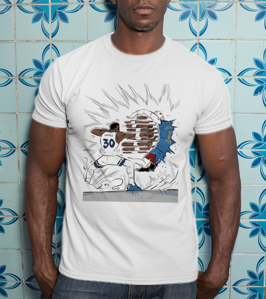 Randle Timberwolves Vs Jokic Nuggets Comic Style Slam Dunk Action T-Shirt