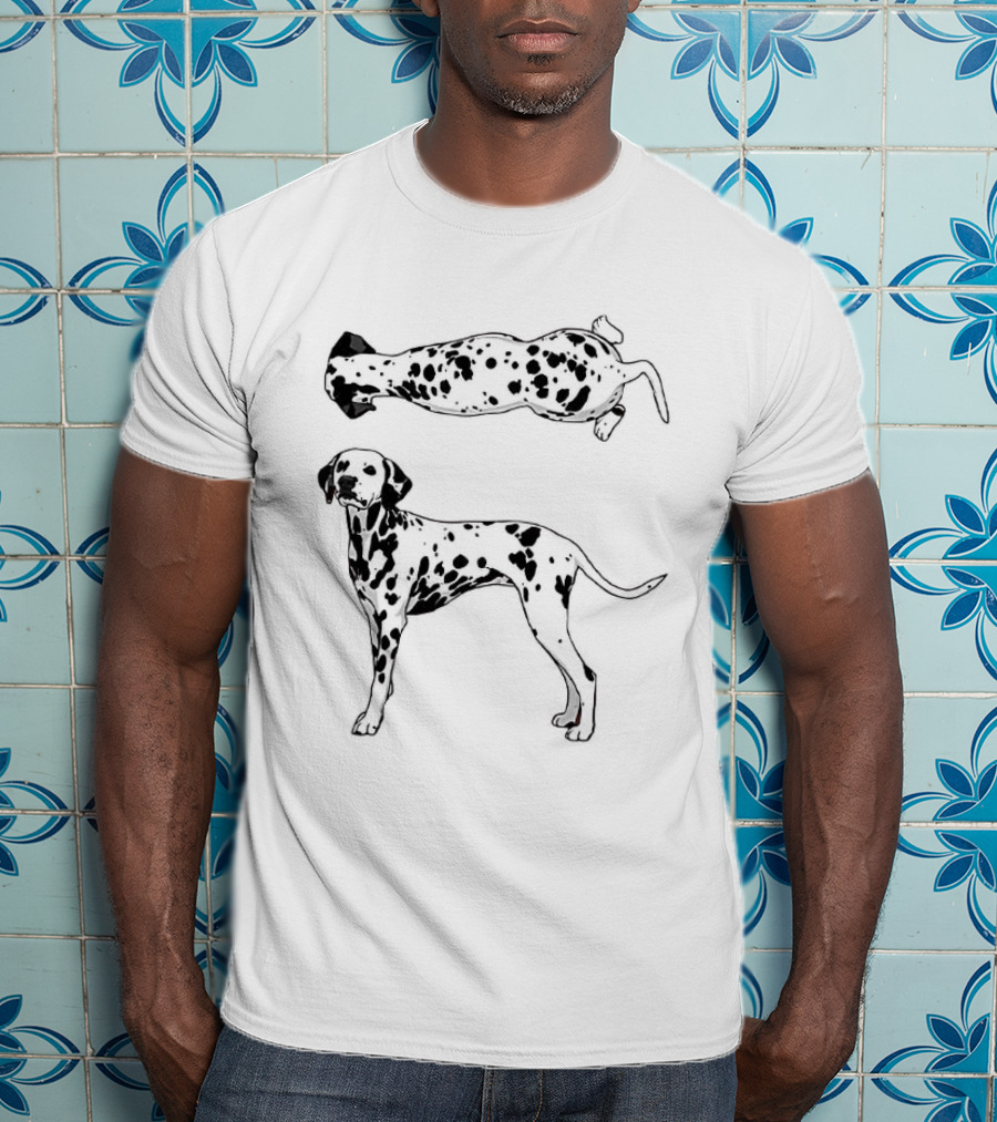 Dalmatian Dog Illustrations Standing And Lying T-Shirt