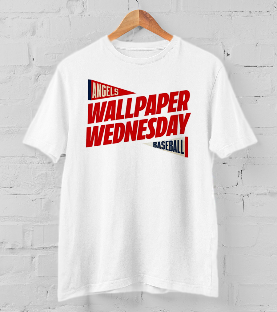 Los Angeles Angels Wallpaper Wednesday Baseball T-Shirt