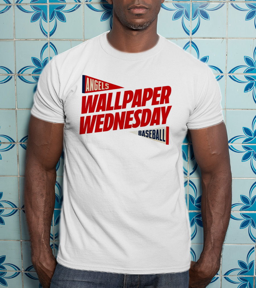 Los Angeles Angels Wallpaper Wednesday Baseball T-Shirt