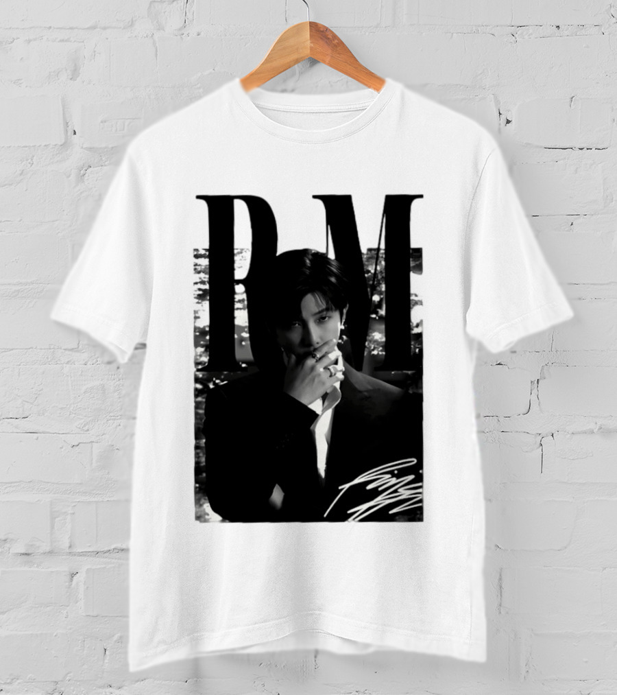 RM Namjoon BTS Arirang World Tour 2026 Signature Black And White T-Shirt