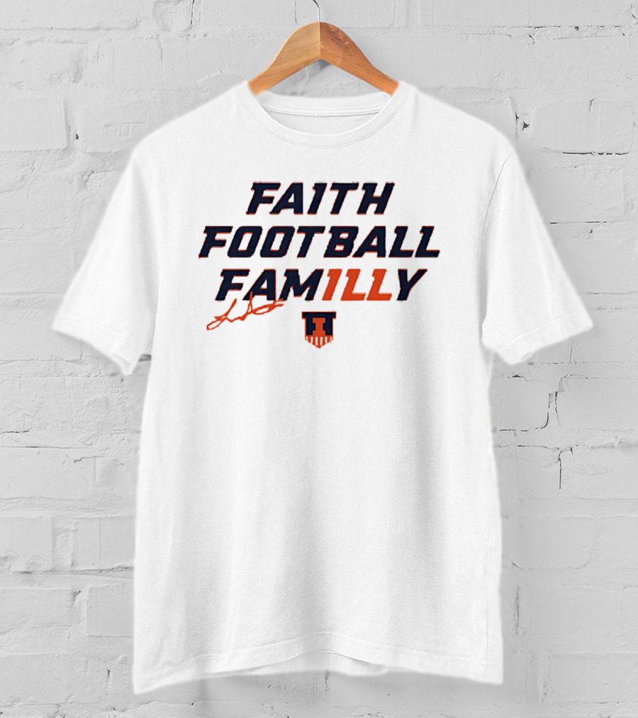 Faith Football FamILLy Luke Altmyer Illinois Fighting Illini T-Shirt