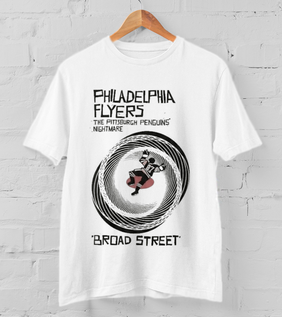 Philadelphia Flyers Pittsburgh Penguins Nightmare Broad Street Vertigo T-Shirt